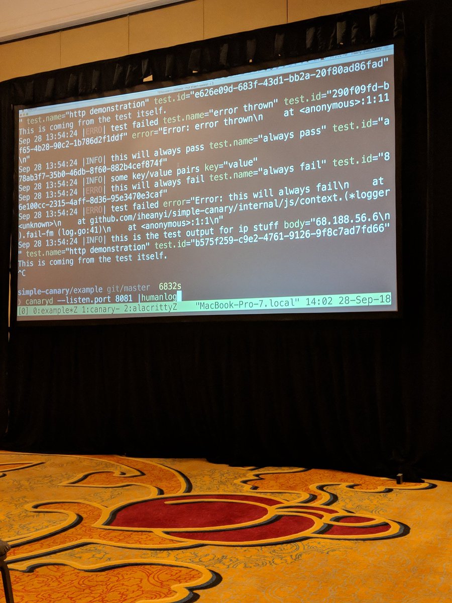 ryancox's tweet image. Fearless live demo by @kwuchu at #strangeloop 👏