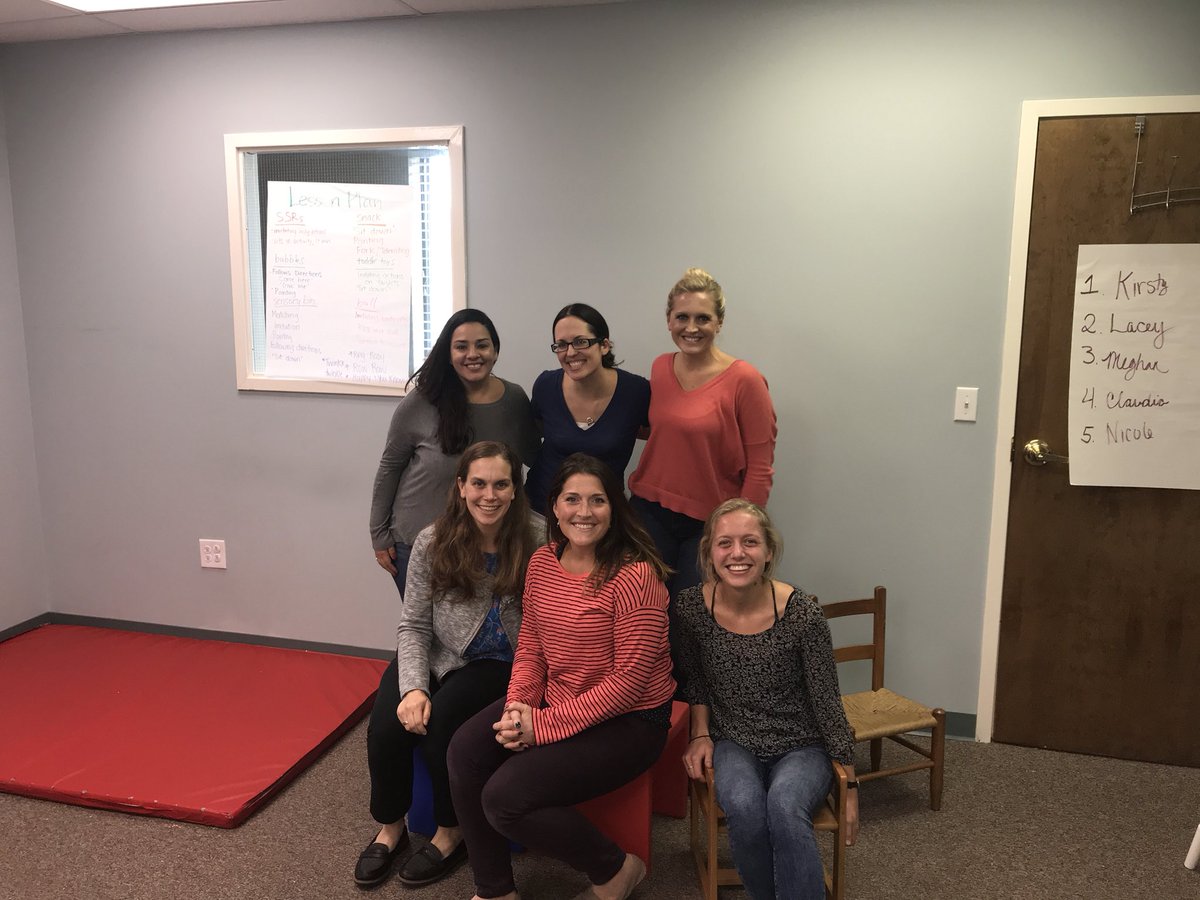 ASD_Center_SCSU's tweet photo. Center staff, Dr. Meghan Brahm @mmb9011986 finishing day 3 of #EarlyStartDenverModel #ESDM training along with Rehab Associates and Dr. Jamie Winter, ESDM trainer! https://t.co/znlCiRu2R9