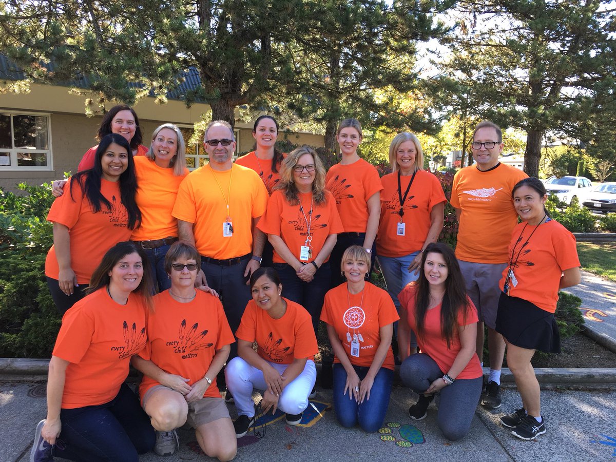 FraserWood36's tweet photo. @FraserWood36 is coming together in the spirit of reconciliation to keep the discussion going! @Surrey_Schools #fwlearn #OrangeShirtDay2018 https://t.co/UgKZrL9LK4