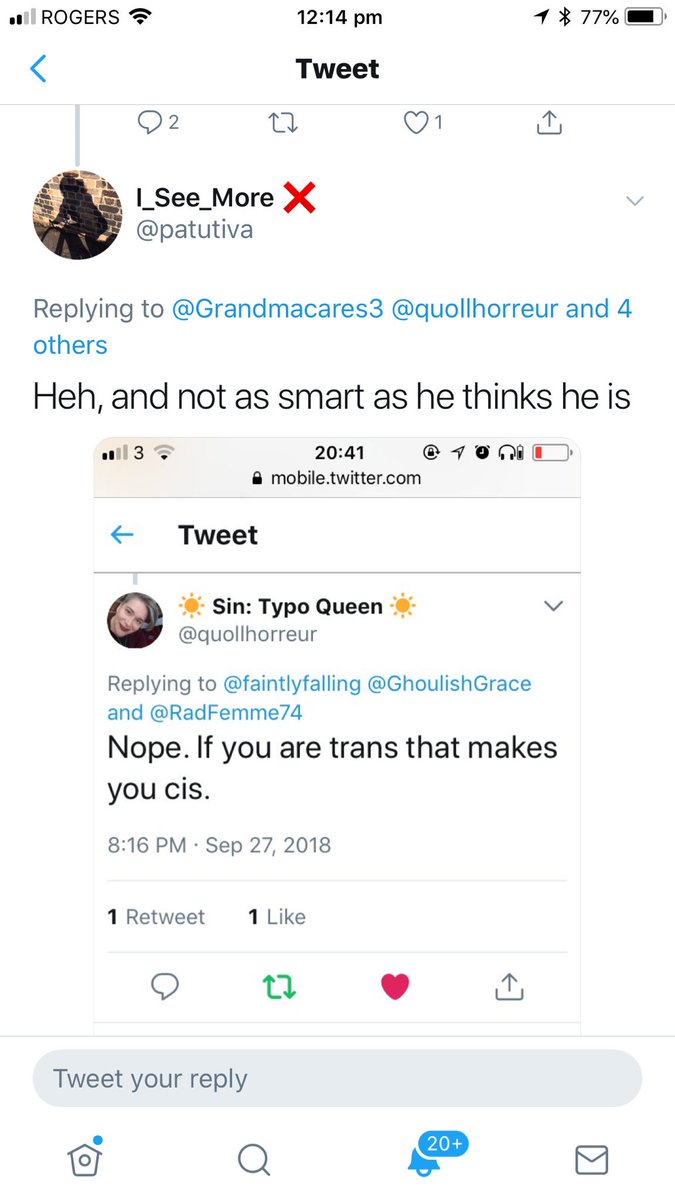 Why is it that those with their  #TERFgoggles on always say that they are sooooo respectful and accepting of trans people and then ...I do love how she’s trying to make an obvious typo a gotcha.