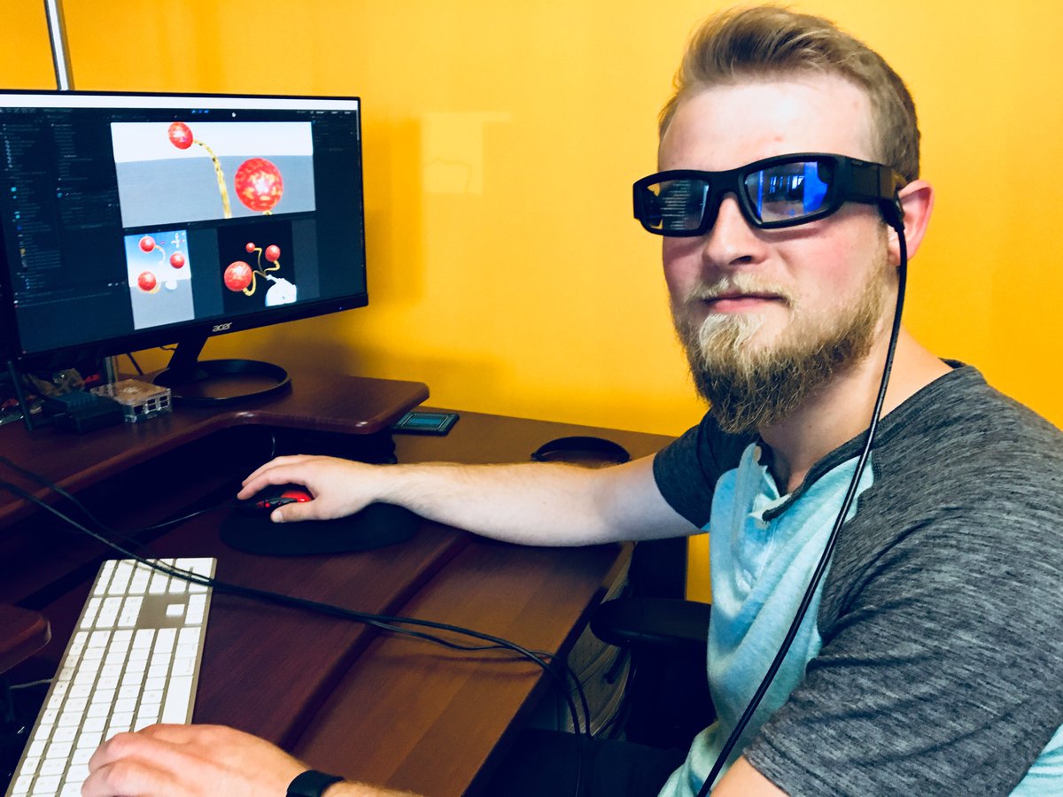 We sent some devs to the future and they came back with wearable AR glasses that play 3D games! Super excited to start sharing the #AR #indiegames we've been making for #VuzixBlade