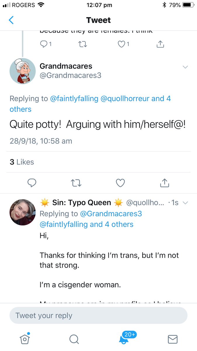 And we’ve got another couple with their  #TERFgoggles firmly on. Don’t you love a good concern troller who puts themselves quite quickly?