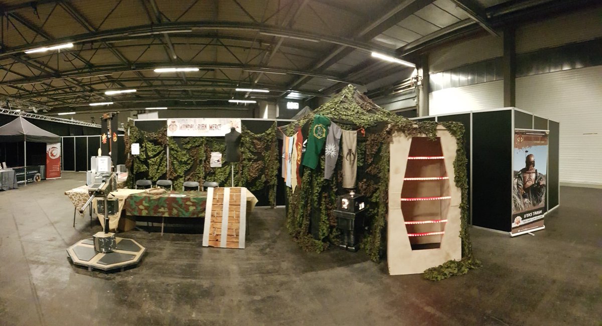 Twin Suns has boots on the ground in Flanders Expo. Swing by the booth, but take care not to get locked up in our new holding cell! #mandomercs #FACTS2018