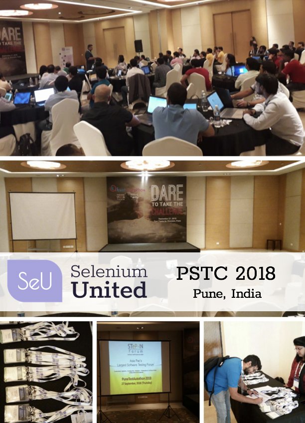 SeleniumUnited's tweet photo. Congratulations to everyone who organized and joined the #TestAutothon2018 & #PSTC2018 and "DARED TO TAKE THE CHALLENGE" in Pune, India this week. @SeleniumUnited is honored to be the event sponsor of such a wonderful event.
@stepin_forum @veritysoftware2 @BrightestOrg #Selenium https://t.co/zEJq4xHtBf