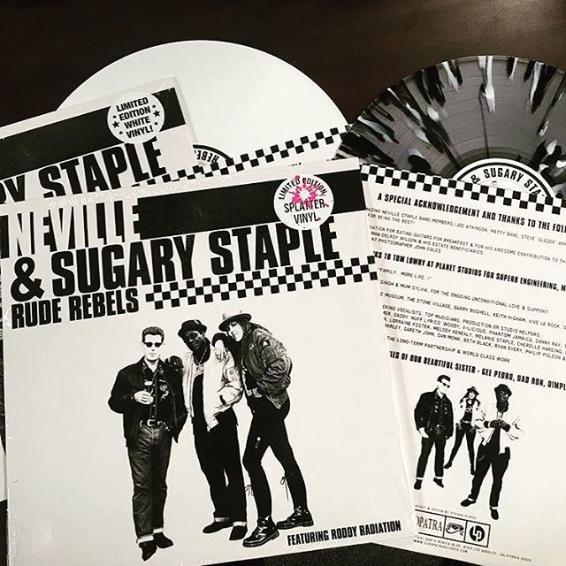 CleopatraRecord's tweet photo. Today is the release day for Neville &amp; Sugary Staple’s new album “Rude Rebels”. 14 high energy slices of ska and early reggae beats including a reworking of Stranger Cole’s ‘When I Call Your Name’. Get it on splatter or white vinyl or on cd. #ska #cleopa… https://t.co/PDRAkR0VZb https://t.co/IBcOZ2HsF5