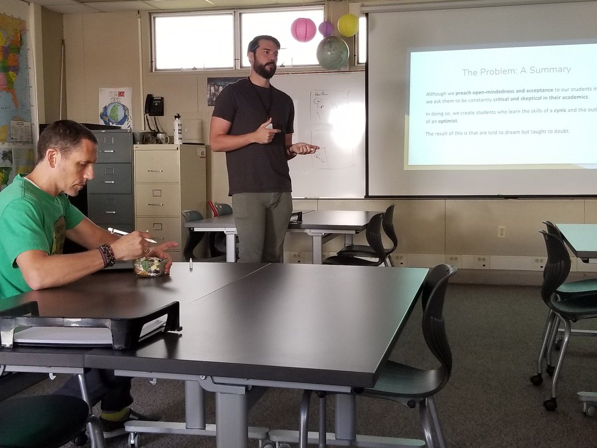 CG_Bioteach's tweet photo. Week 2 of Teachers Leading Teachers. Stuart Easton is asking us to think about how we help different perspectives be presented &amp; considered rather than dismissing it because it doesn't conform to our own personal beliefs. #ThinkingFlexibly #ListeningWithUnderstandingAndEmpathy https://t.co/JpDljHVpnO