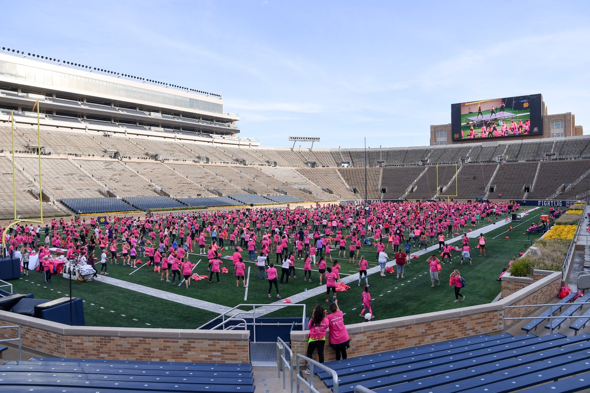 We can't wait to welcome over 1,000 guests to Pink Out Zumba on Monday! 💓 <a href="/NDStadium/">ND Stadium</a> #GoIrish #PaquisPlaybook