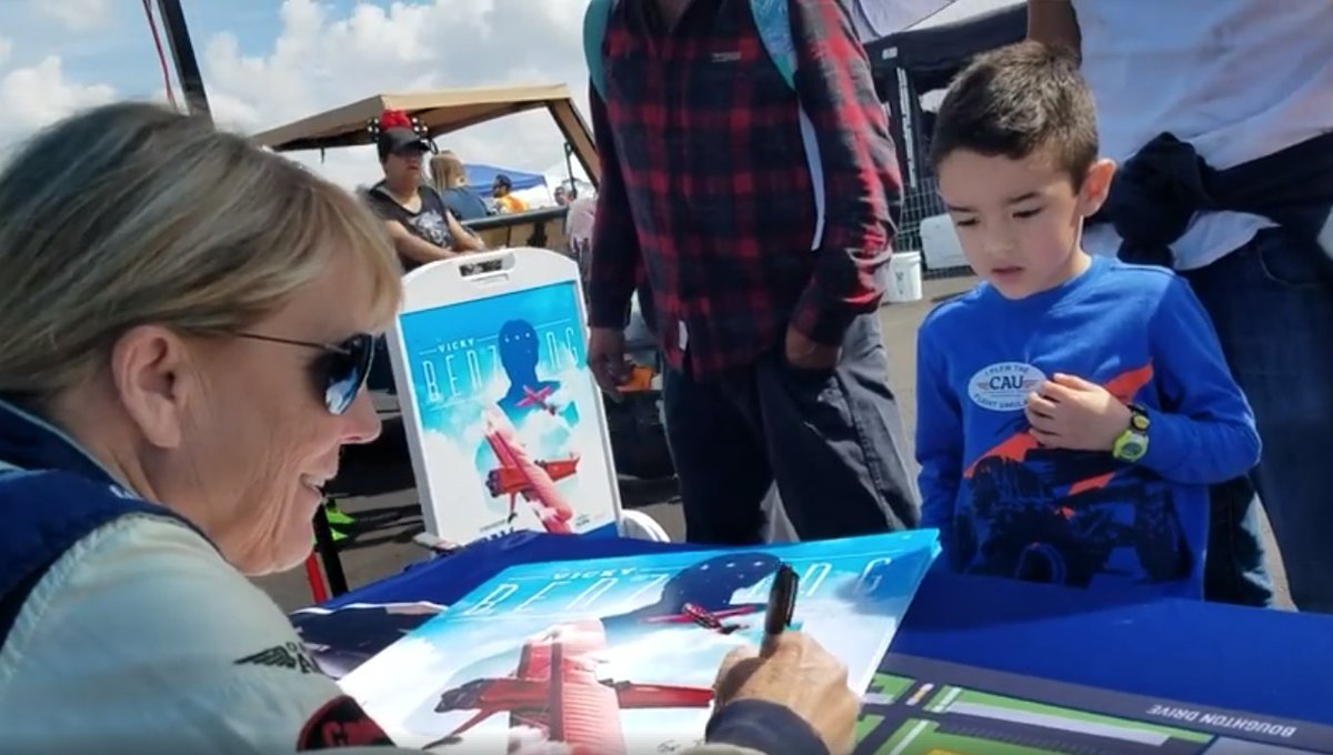 CalAeroUniv's tweet photo. Who will be at the #CaliforniaInternationalAirShow in Salinas this weekend? Make sure to come visit us at our booth to learn more about our new online bachelor's degree program and get an autograph from #VickyBenzing! @vkflyer @Salinas_Airshow https://t.co/WDnGfeLuiS