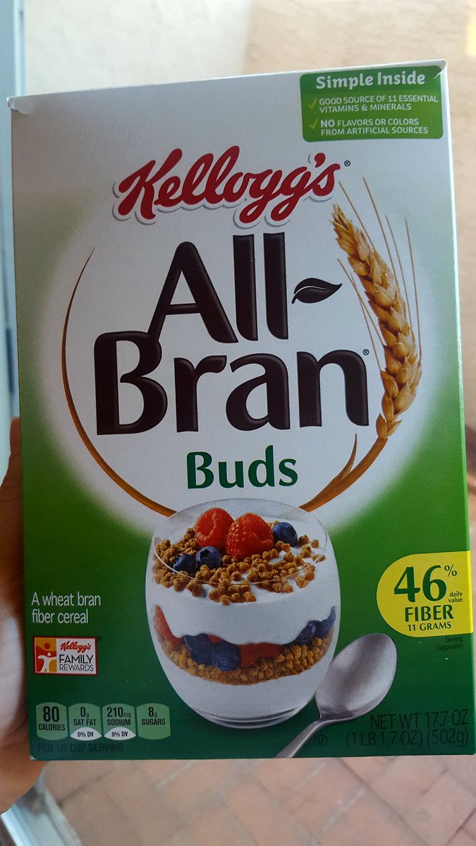 BilazzoKate's tweet photo. Are you getting your daily recommended fiber intake? If you need a boost try All Bran Buds! It supplies you with 11 grams of soluble and insoluble fiber in 1/3 cup and tastes good too! @laurencatRDtobe @KelloggsRDs https://t.co/7ebetq97T7