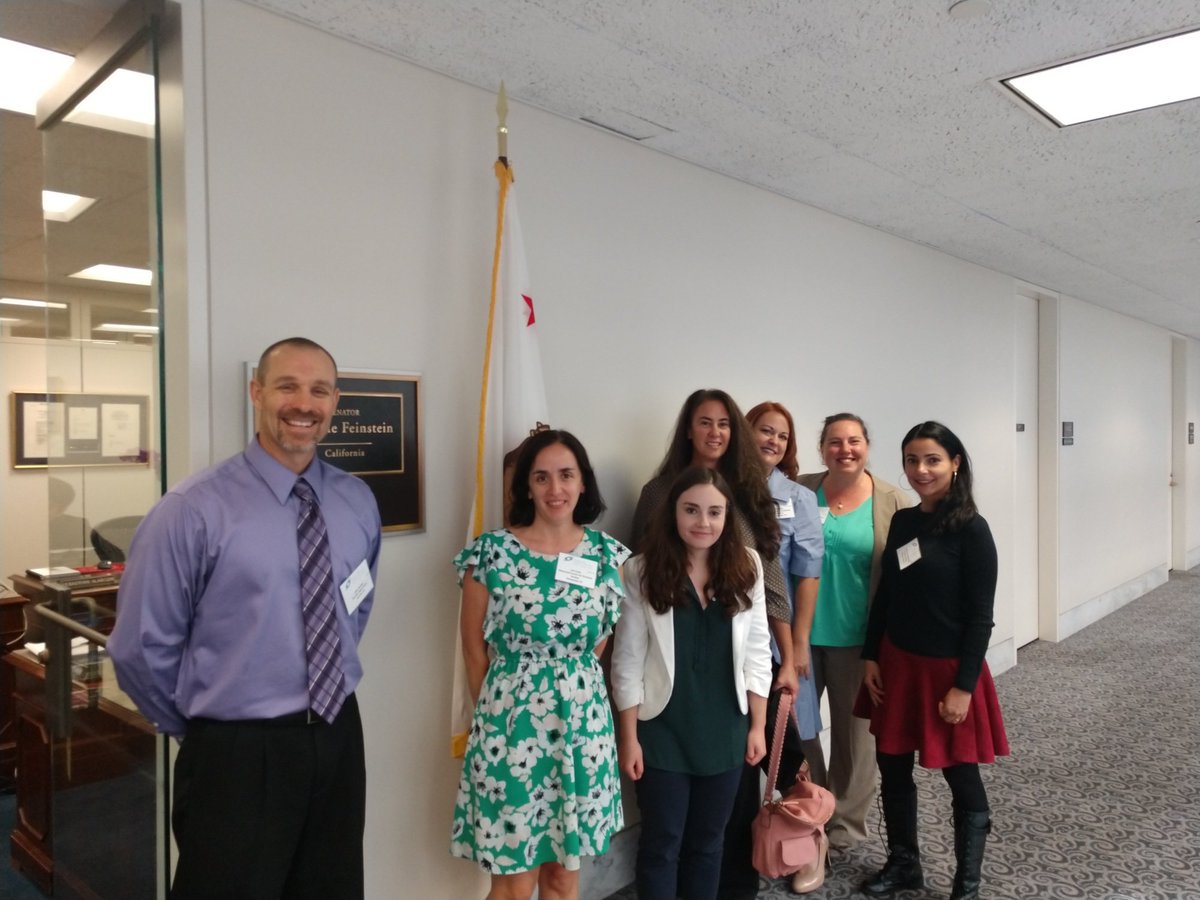 StyxDvr's tweet photo. #SSPTeach CA cohort after meeting with Senator Feinstein's staffer on education issues and science advocacy. #ClarkMagnet https://t.co/9pbVTCk72X