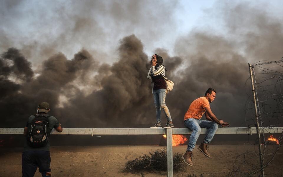 RamAbdu's tweet photo. For 27 straight weeks Palestinians in #Gaza have been marching for their freedom and the end of the Israeli brutal #Gaza_Blockade. #GreatReturnMarch https://t.co/9tv4FOtg0A