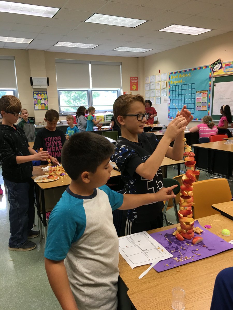 KellyDeBoer5's tweet photo. It was an apple-licious kind of day!  #stem #endofmonthactivity #nais #fourthgraderocks https://t.co/AoCze0zxiH