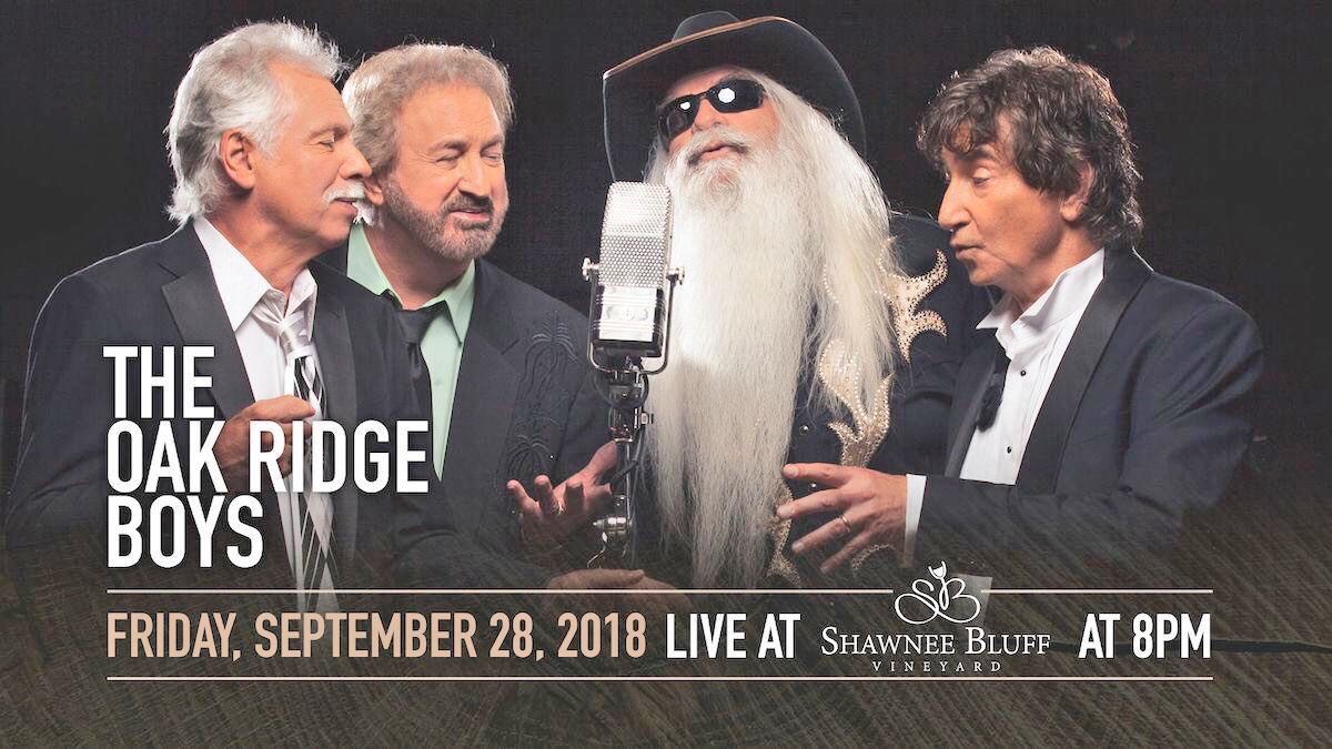 The Oak Ridge Boys (@oakridgeboys) on Twitter photo Tonight will be our 5th time to play <a href="/sbluffwinery/">Shawnee Bluff Winery</a> ... last outdoor show of the year and it is going to be a beautiful September night... Let’s Sing!!! #ShineTheLight Tonight will be our 5th time to play <a href="/sbluffwinery/">Shawnee Bluff Winery</a> ... last outdoor show of the year and it is going to be a beautiful September night... Let’s Sing!!! #ShineTheLight