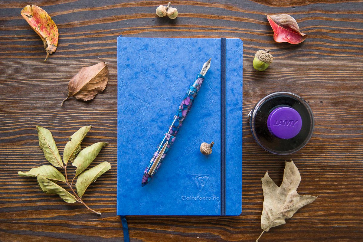 GouletPens's tweet photo. Don't miss your chance to win this Edison Nouveau Premiere Galaxia and LAMY Dark Lilac ink! Click the link to enter our 'Fall In Love With Writing' giveaway: https://t.co/xOqKzWr6JS https://t.co/zfRfrVEvro