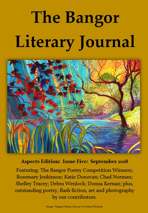 BangorLiterary's tweet photo. A wee peek of the front cover from issue five of The Bangor Literary Journal. This is a very special Aspects Edition and shall be launched on Sunday 30th September! https://t.co/VJmVuoAoRU