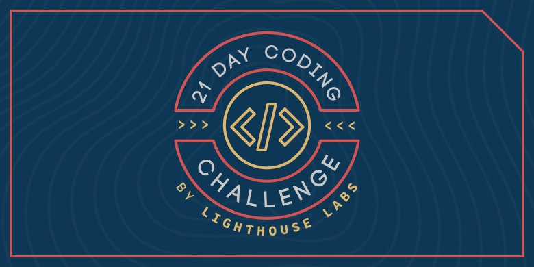 Take your JavaScript skills to the next level by completing the 21-Day Coding Challenge from our friends at  <a href="/lighthouse_labs/">Lighthouse Labs</a>! 

Register and be automatically entered for a chance to win the GRAND PRIZE of a trip to San Francisco! (Wait, what?!) 🛫🛬🌉 bit.ly/2oXbp6y