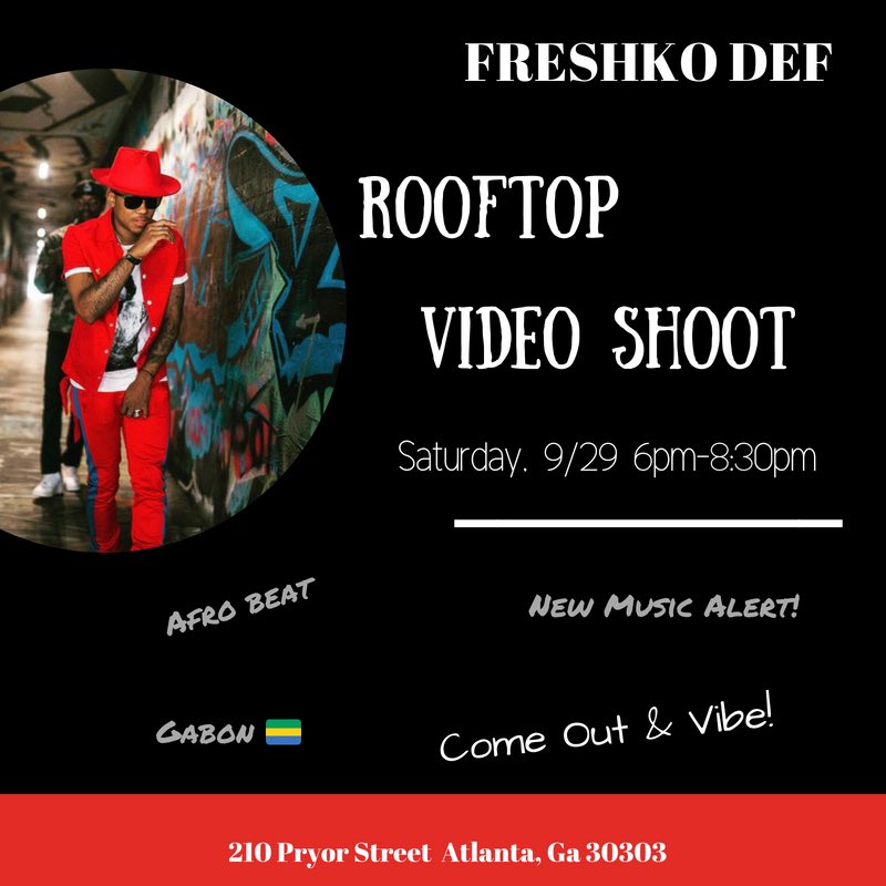 Freshko_def's tweet photo. ‼️🚨 New Video Alert 🚨‼️ THIS Saturday I’m shooting a brand new video. If you’re in Atl, come through, you don’t want to miss this! It’s about to be lit! 📹💫🔥 🦅🚀•
•
• #WeWorking #freshkodef #afrobeat #videoshoot #newmusicalert #trendsetter #atlnightlife #epcomingsoon https://t.co/qudjYa5t2H