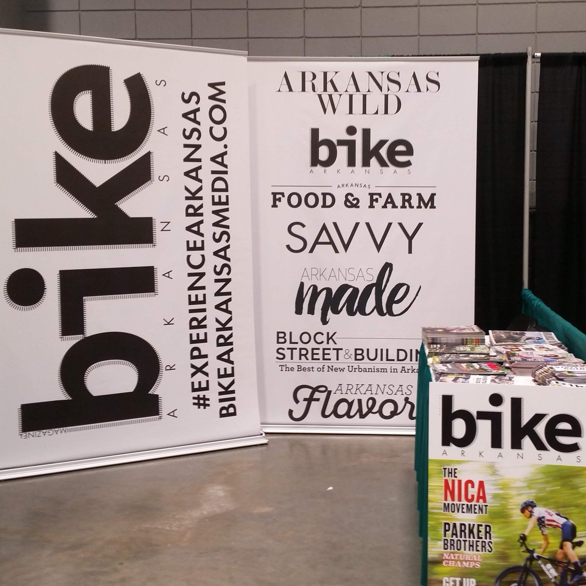 bikearmag's tweet photo. Check out our booth when you pick up your Big Dam Bridge 100 Cycling Tour  packets. Take a photo with our awesome new Signs! we don't mind. :D
.
While your there pick up the latest @bikearmag or @arkansaswild magazines
#bigdambridge100
#littlerock #ExperienceArkansas https://t.co/unS3KDal5X