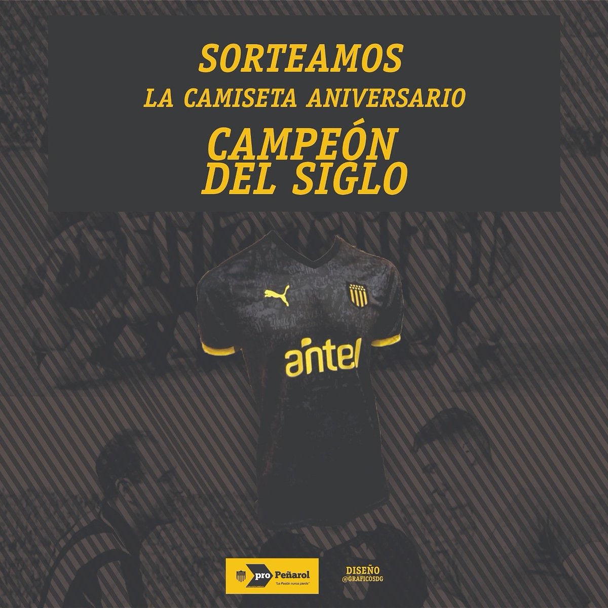 Pro_Penarol's tweet photo. 🎉¡¡FESTEJAMOS CON VOS!!🎉
Pro Peñarol sortea la nueva camiseta de Peñarol y vos podés participar siguiendo éstos pasos: 

•1⃣Seguir la cuenta. 
•2⃣Dar 🔁 y ❤ a la imágen.
•3⃣Subir una foto con la casaca del más grande, acompañada del hashtag #CamisetaProPeñarol. https://t.co/x5r8ALwX9h