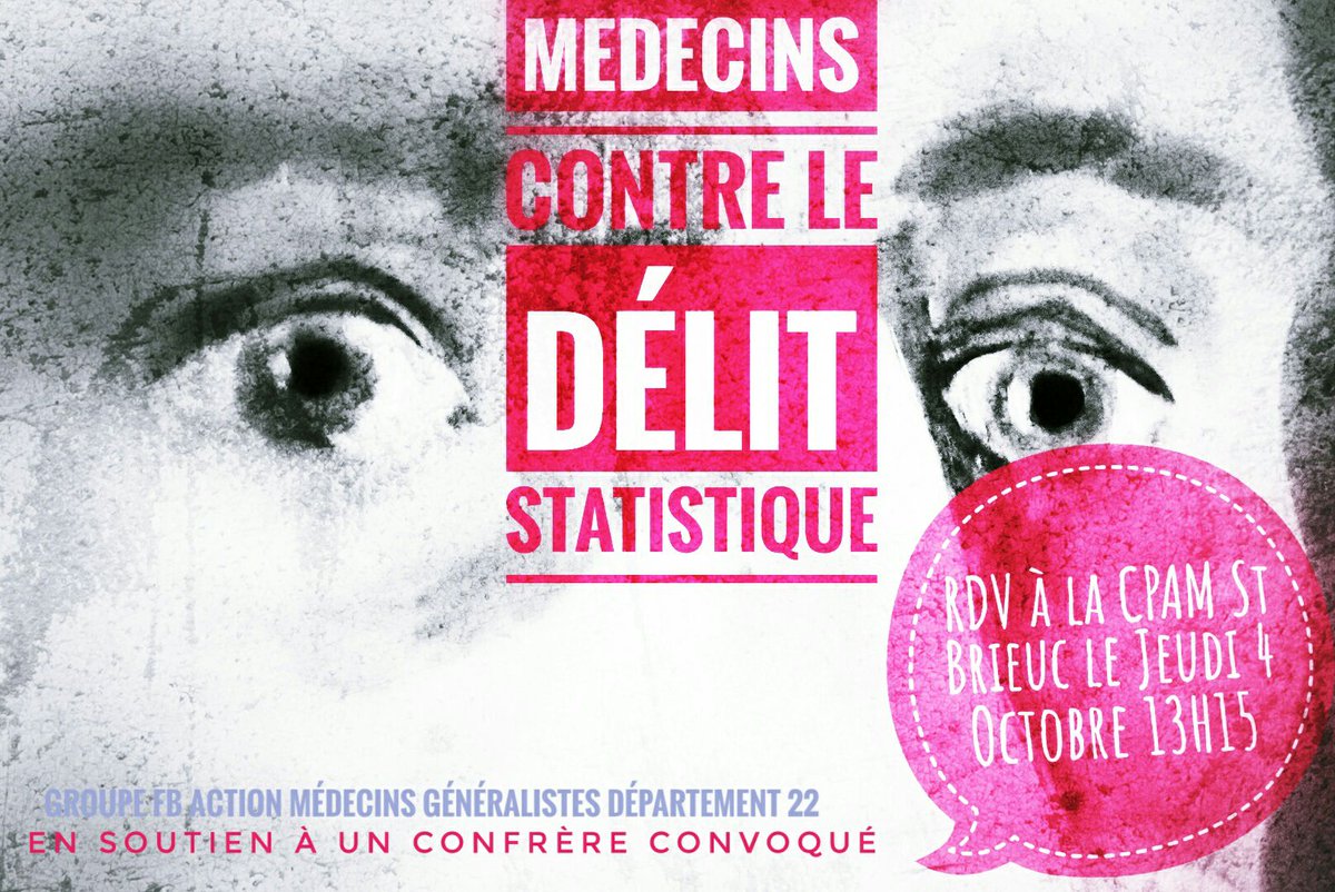 DrGomi's tweet photo. Contre le délit statistique rdv Cpam 22 le 4 octobre 13h 15 ; RT https://t.co/eJnVyRSQO3