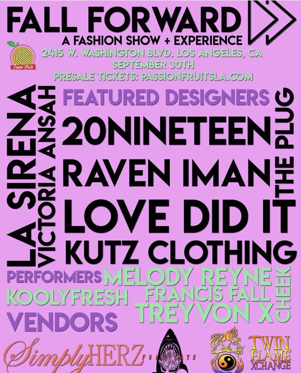 CheekTheProfit's tweet photo. This SUNDAY!!! Last day to get your $10 #PreSale tickets. #FALLFORWARD Fashion Show + Experience with a special performance by #CHEEKTHEPROFIT ✨ https://t.co/kyrwFVfljM