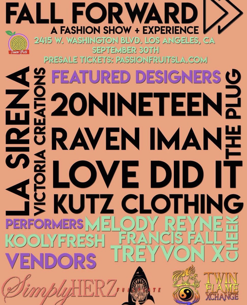 CheekTheProfit's tweet photo. This SUNDAY!!! Last day to get your $10 #PreSale tickets. #FALLFORWARD Fashion Show + Experience with a special performance by #CHEEKTHEPROFIT ✨ https://t.co/kyrwFVfljM