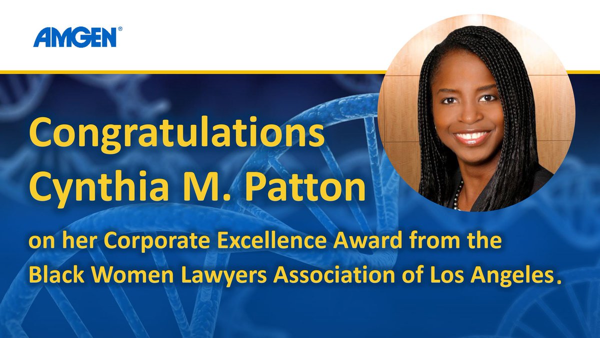 AmgenCareers's tweet photo. As SVP & Chief Compliance Officer at #Amgen, Cynthia ensures Amgen delivers life-changing therapies with the highest level of ethics and integrity. #BWLLA https://t.co/guIQ7w1hdG