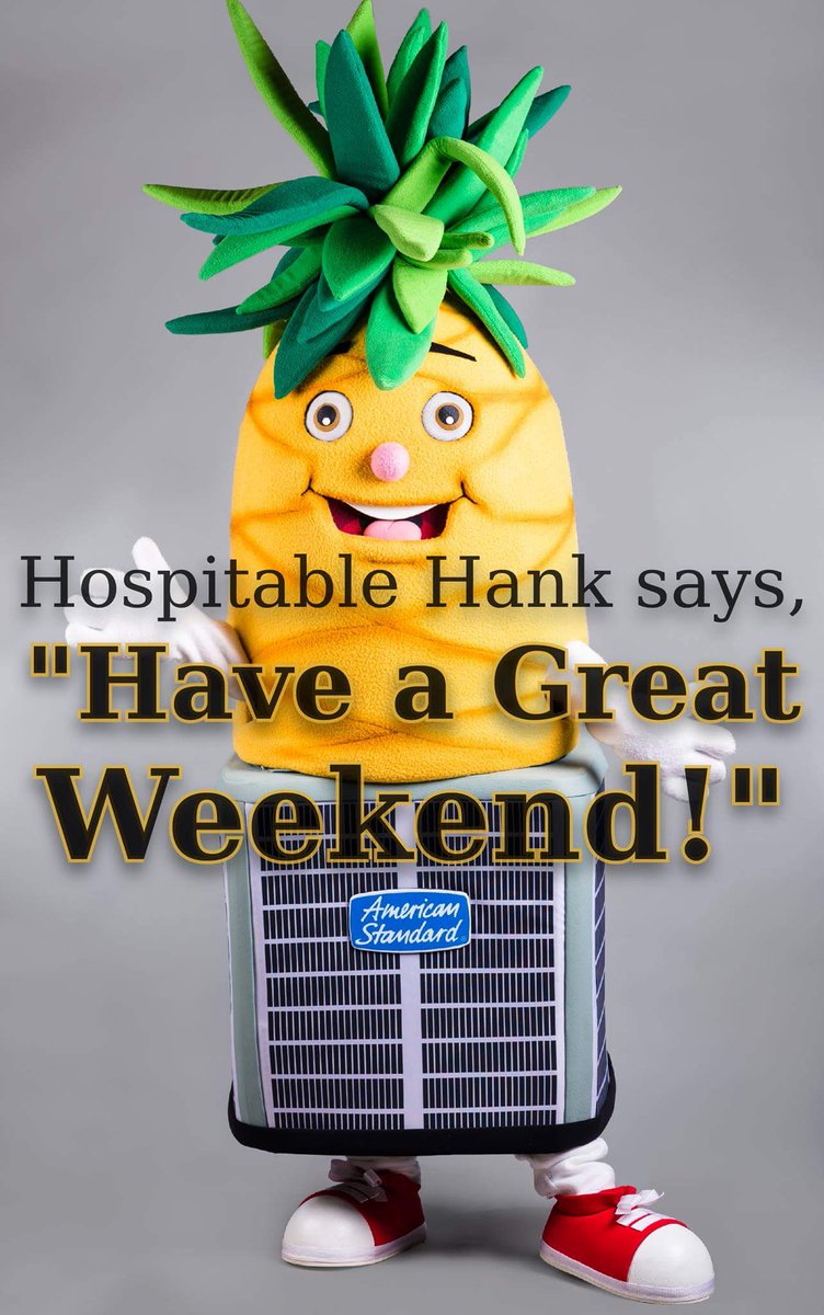 hospitalitysc's tweet photo. Woo Hoo, It's the weekend! #hospitalityhvac #hospitablehank https://t.co/x87Rqx1aWm