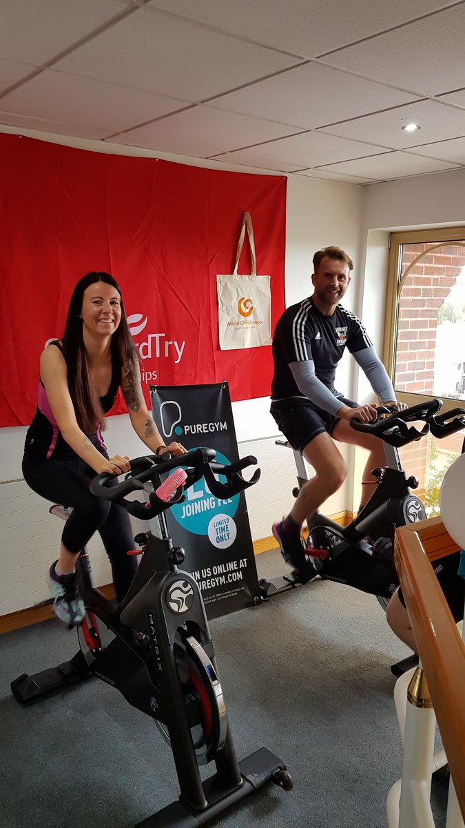 michaeladring's tweet photo. Great effort from the South West @gtpartnerships for world child cancer. Love a good spin, even better when you're doing it for charity 🚲😍🚲 124 miles right here! https://t.co/VBQsHllaGB