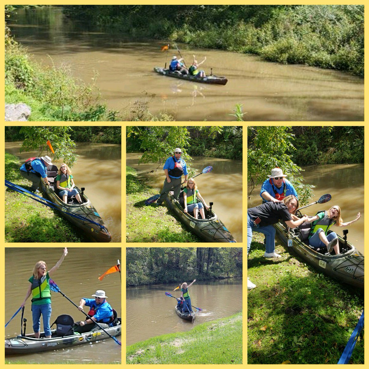 tazintermediate's tweet photo. NTES watches as Mrs. G kayaks down the Clinch River. Go Mrs. G!! https://t.co/D2zIik816S