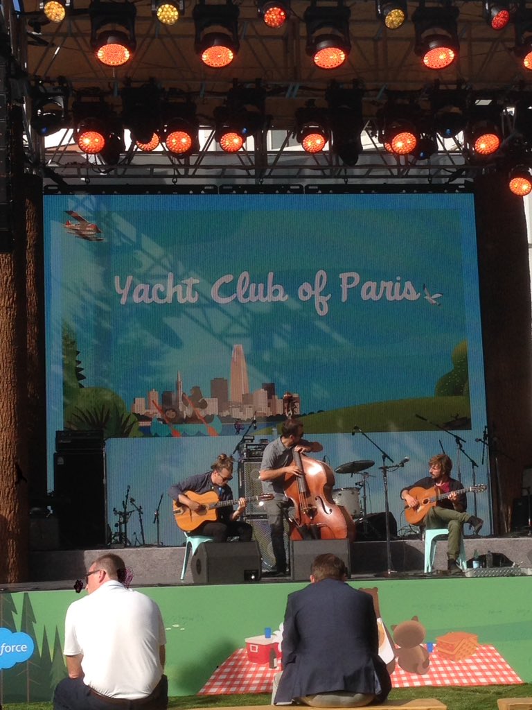 Yacht Club of Paris from Wednesday afternoon in San Francisco playing at #dreamforce18