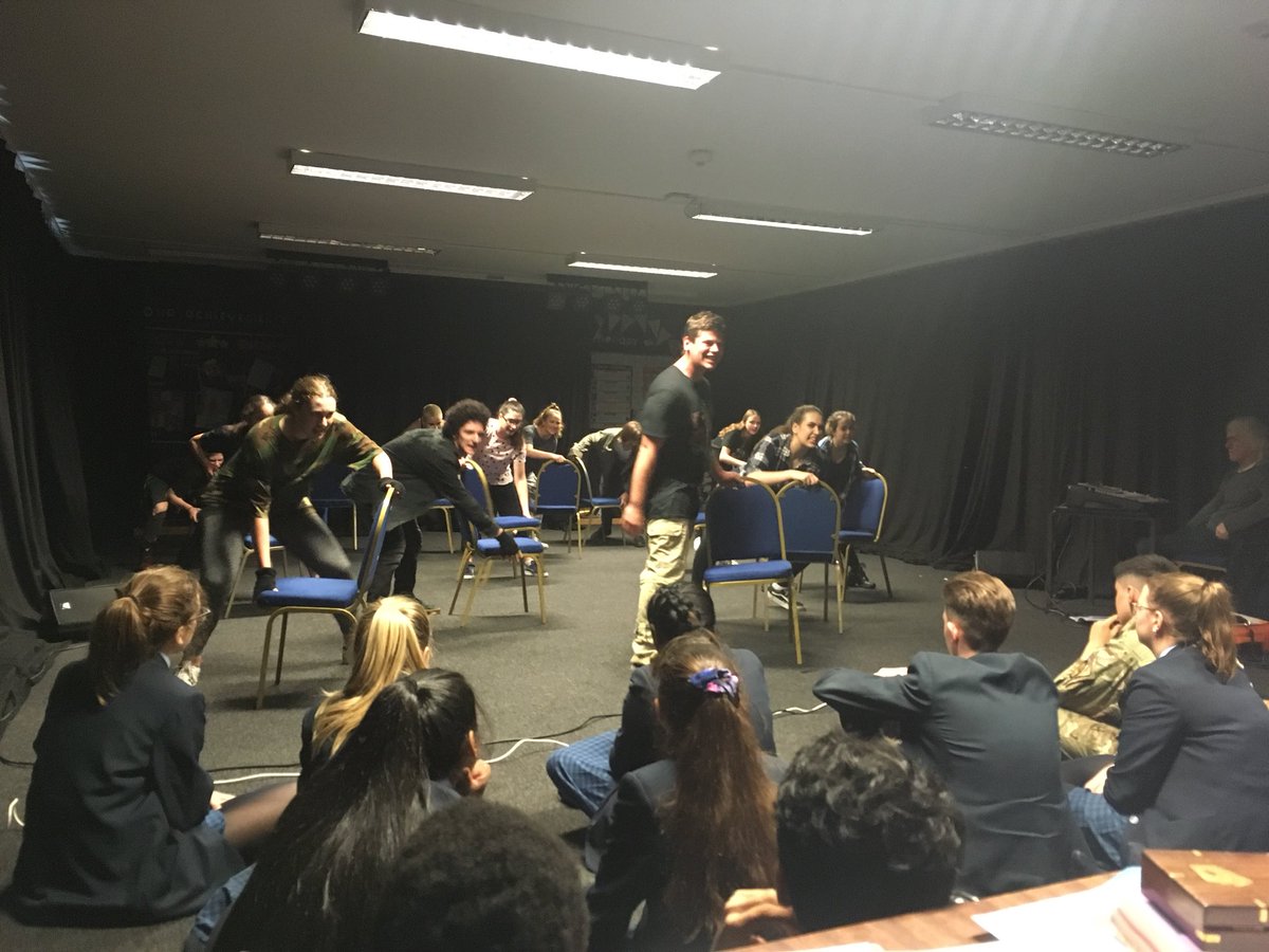 MSMCollegeDrama's tweet photo. We warmly welcomed our friends from Wesley College, Australia to the Drama dept today - they performed their touring show ‘Urban Hero’ and then we ran a workshop for all students involved, great fun had by all! 🎭 @MSMHead https://t.co/R1yFXoehR5