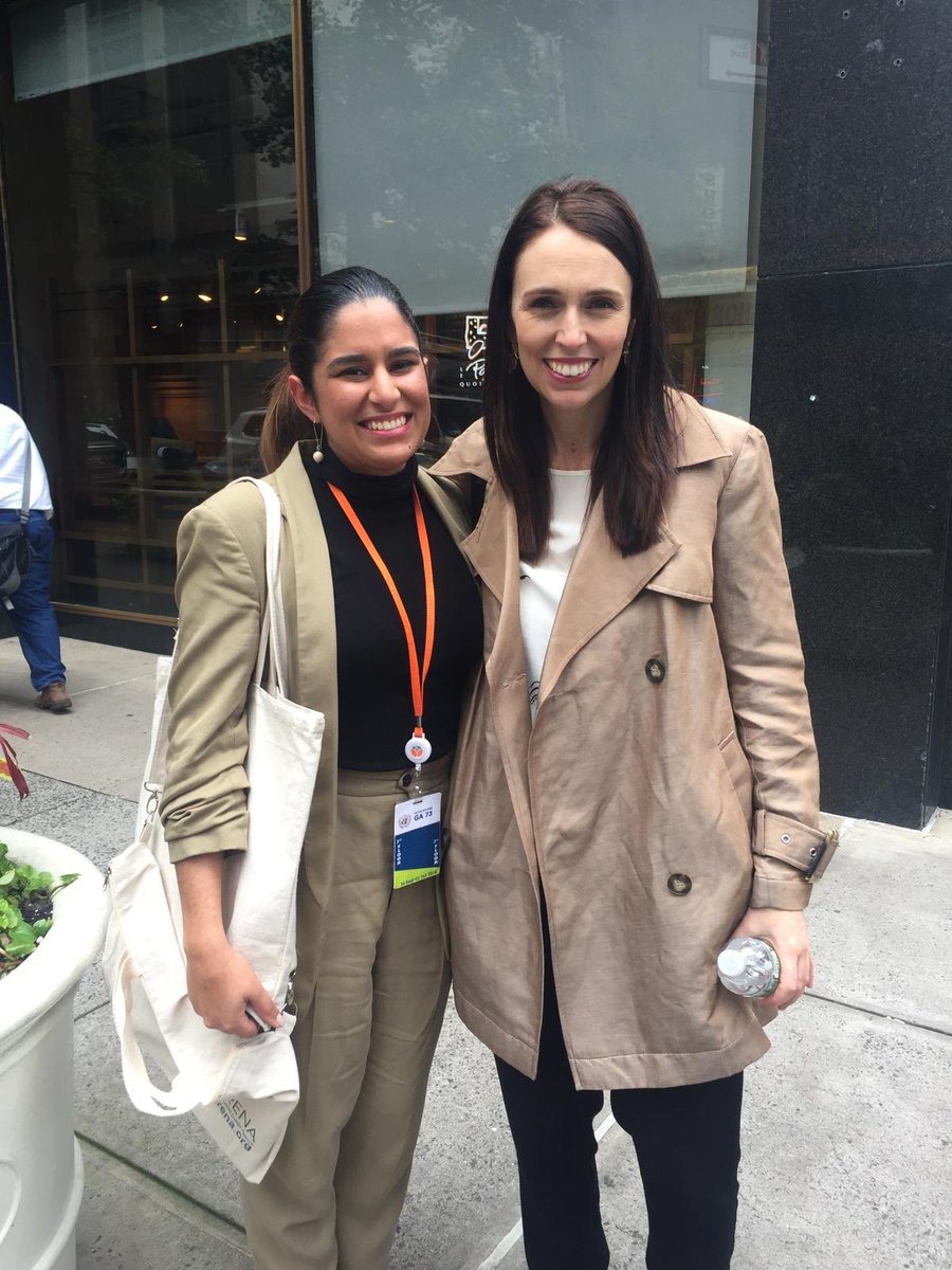 neelamelwani's tweet photo. Just ran into Prime Minister @jacindaardern in NYC. The world needs more leaders like her: #climatechange and #genderequality champions, and true #multilateralists. What a great end to end a week of #UNGA73. https://t.co/qR5vCRDJan