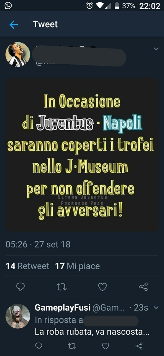 GamePlayFusi's tweet photo. #commentimemorabiili #refurtiva #GameplayFusi #JuveNapoli https://t.co/1jt0y1tIjY