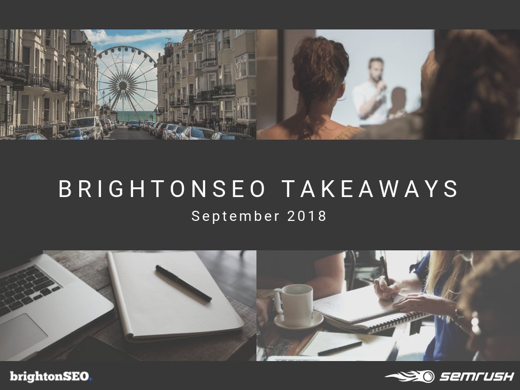 semrush's tweet photo. Missed #BrightonSEO or want to look through the awesome stuff? Here are the main highlights of today's conference – with tips from @rtavs, @ariannedonoghue, @Aiden__Carroll, @ipullrank, @randfish, @bobbibrant, @lauralouise90,@lsherran, &amp; many others➡️ https://t.co/QLgTeKY5b1 https://t.co/ZC9WTUNCPQ