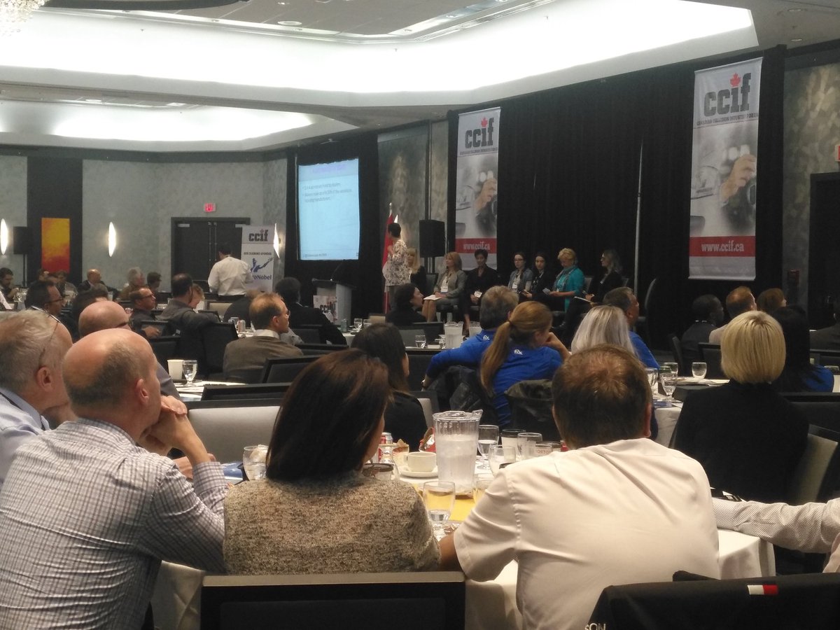 CollisionCanada's tweet photo. Women in the industry, our most awaited panel discussion at #ccif2018 #collisionrepair #genderequality #Vancouver https://t.co/sNVYj0FSAo