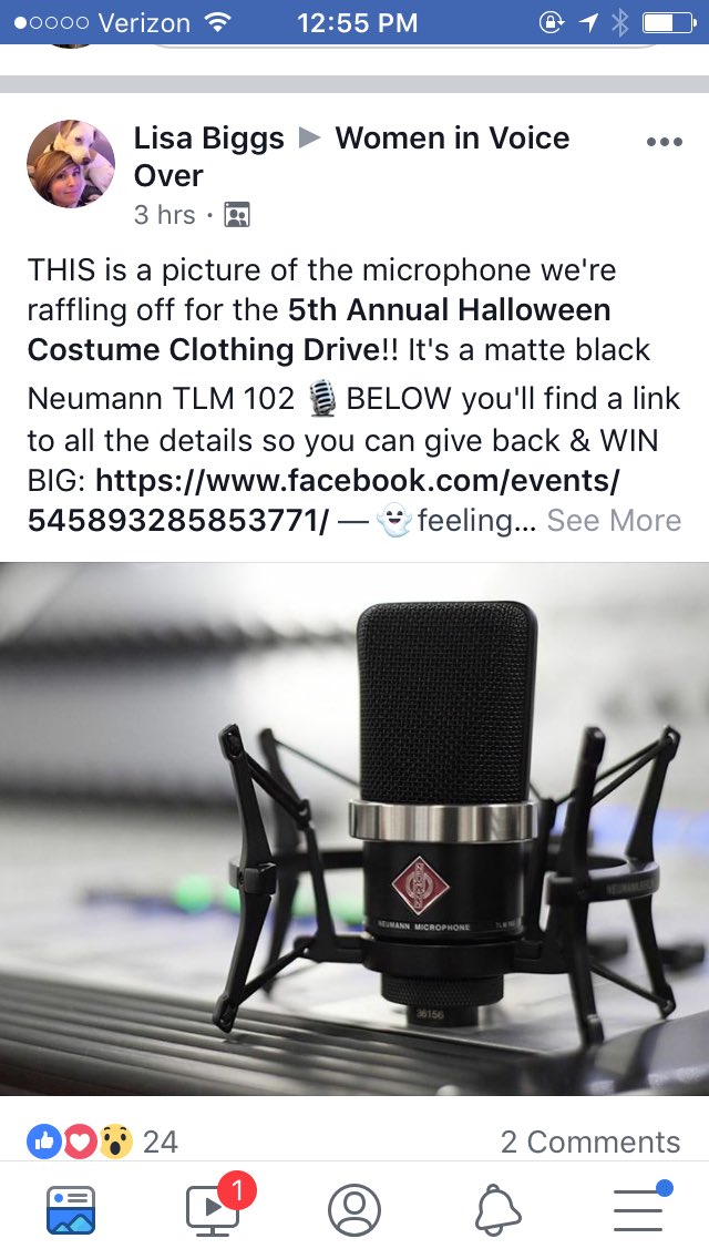 VoiceActorTiff's tweet photo. This is the sexy mic you could win. Or just donate to do something good 😊 https://t.co/8Mqz63t9vX 😊❤️🎙
#vo #VoxyLadies #voiceover #voiceactor #actor #LisaBiggs #Halloween #costumes #DreamCenter #neumann #microphone #sexymicrophone https://t.co/V3ChMYYhB0