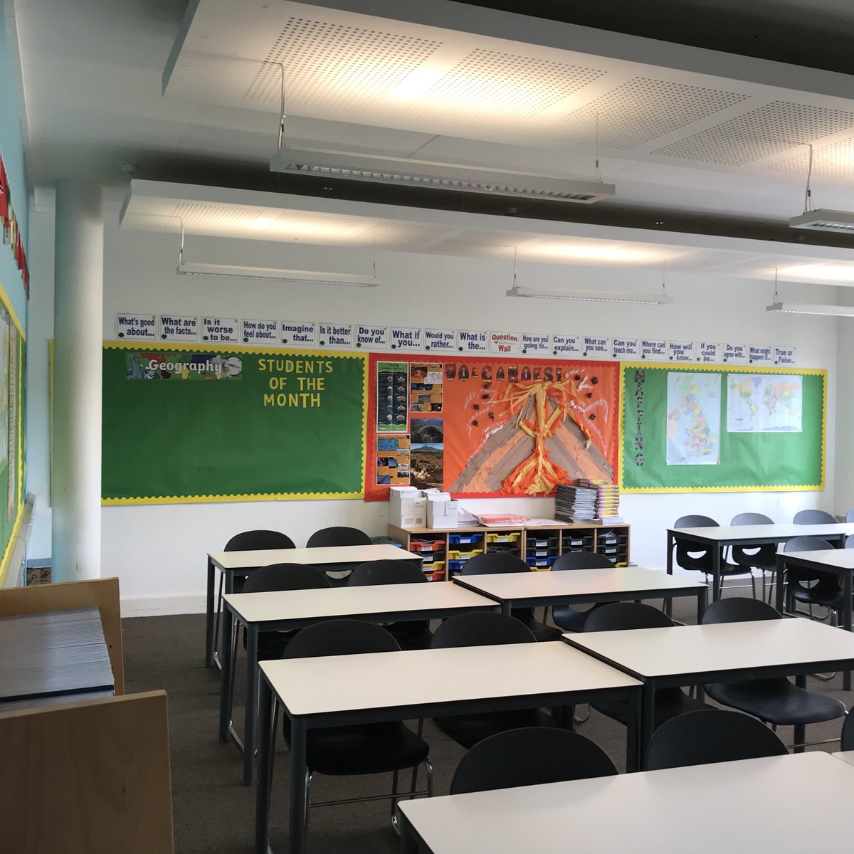 TGSAgeography's tweet image. A snapshot of the amazing geography classrooms, from the students...for the students! #geography #tgsa #community #unity #aspiration #volcanoes #maps