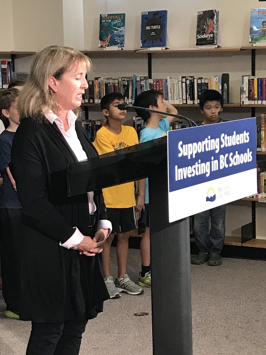 VSB39's tweet photo. Principal Nichols @generalwolfepac shares in today’s announcement of funding to seismically upgrades! #VSB39 https://t.co/GLQXrNKB58