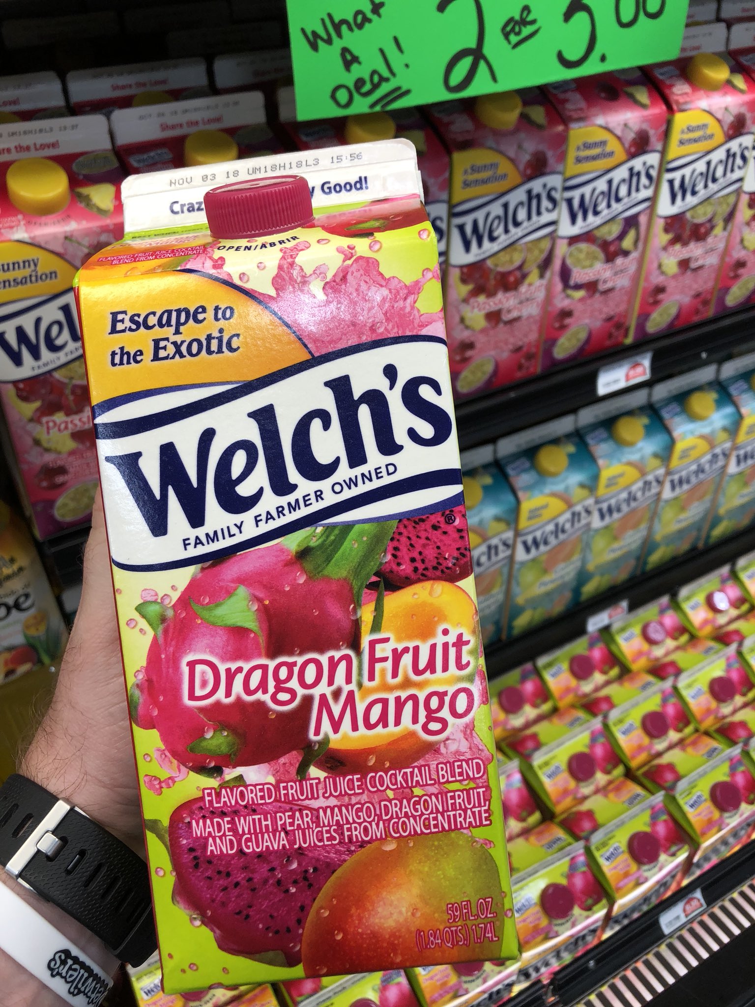 Welch's Dragon Fruit Mango Fruit Juice Drink, 59 Fl Oz Carton
