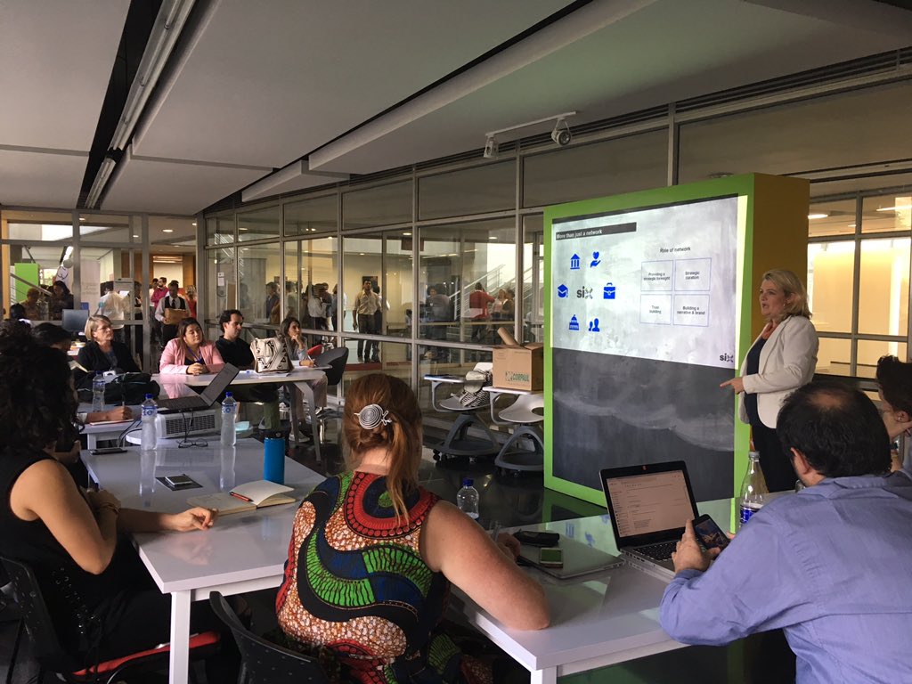 The excellent Louise Pulford from <a href="/si_exchange/">Social Innovation Exchange</a> delivering a an engaging workshop on #socialinnovation on the last day of the #LASINConference2018 #lasinproject #collaboration #erasmusplus @GCU_TEO <a href="/EU_Commission/">European Commission</a>