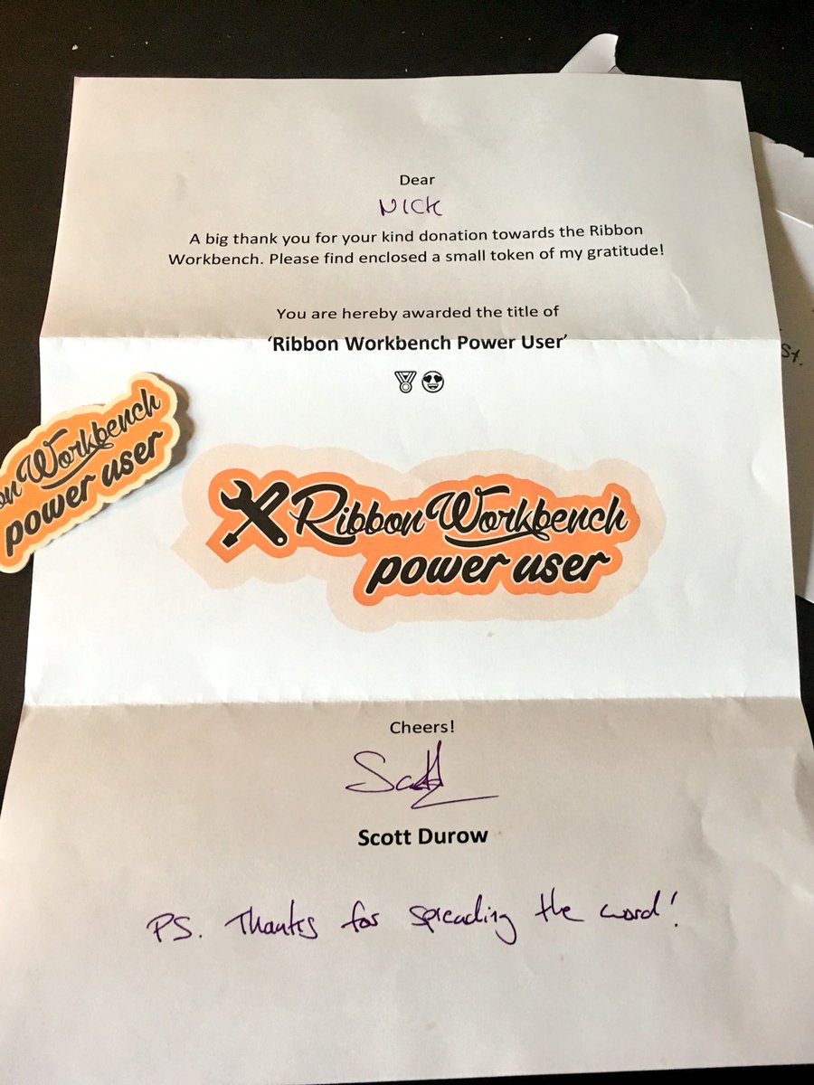 readyxrm's tweet image. Great way to end the week with mail form the UK!  Thanks to @ScottDurow for sending the cool #RibbonWorkbench sticker to go along with the stickers  @XrmToolBox and @FetchXMLBuilder The laptop is looking sharp!  #supportcommunitytools @rappen @TanguyTOUZARD