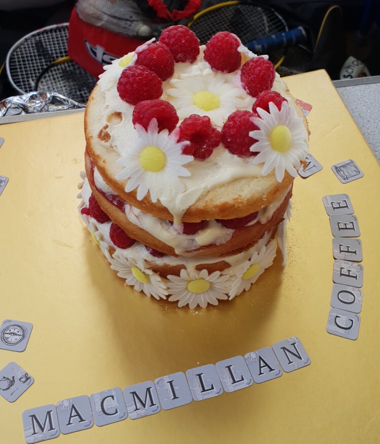BushfieldTweets's tweet photo. In first place was this magnificent tower of a cake... the fresh fruit and cream made it the perfect replacement for our normal Friday Fruit Stop! 😃 https://t.co/3dEUR3gtnV
