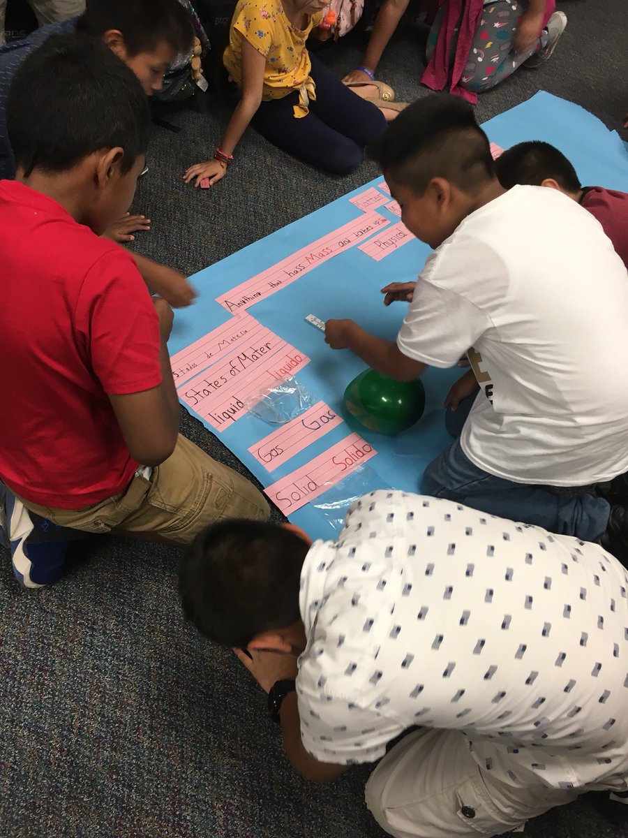 Rice4thgrade's tweet photo. So much learning while building our  Bilingual Science Intractive Word Wall! @RiceCISD #4thiscrushingit  @maryelittlejohn @MayraTorresTX https://t.co/TWtLdazBYw
