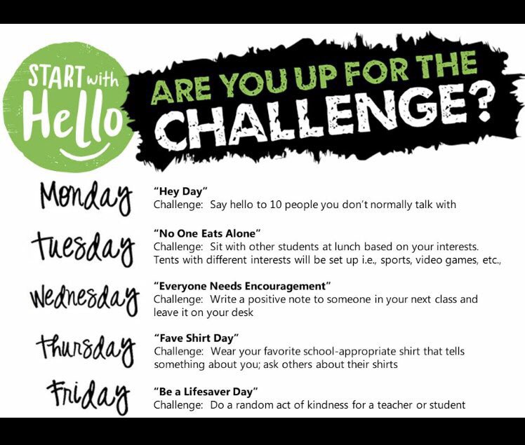 It’s been an awesome week @ TMS. Proud of our students, staff, and community for making #StartWithHello week a success. I know the caring and kindness our students demonstrated this week will continue through the rest of the year! #TMSpanthers