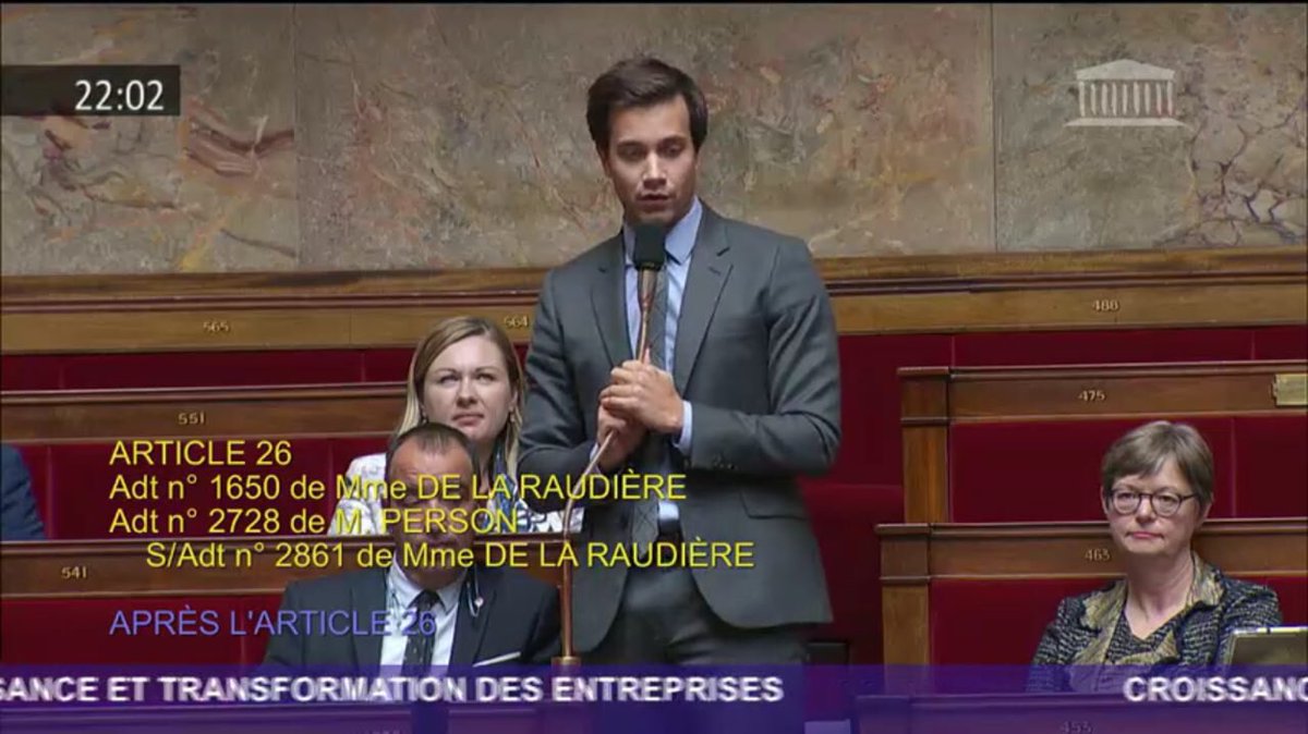 🔗 ✅ Article 26 voté ! #PACTE
Une régulation ambitieuse pour les #cryptoactifs et #blockchain (#ICO, agrémentation des plateformes, droit au compte) qui ouvre de nouvelles perspectives pour nos entrepreneurs et investisseurs français. 

Le fruit d'un travail collectif réussi.