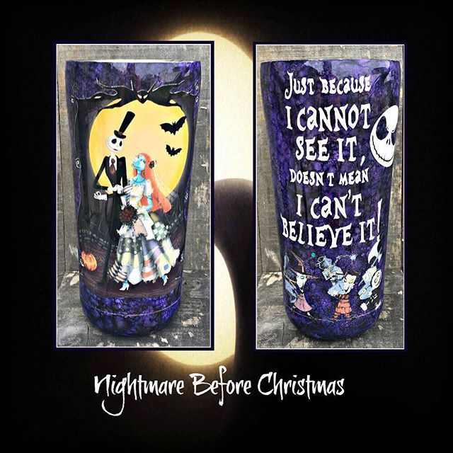 picture Nightmare Before Christmas Tumbler Cup custom tumbler alcoholink giftforher
