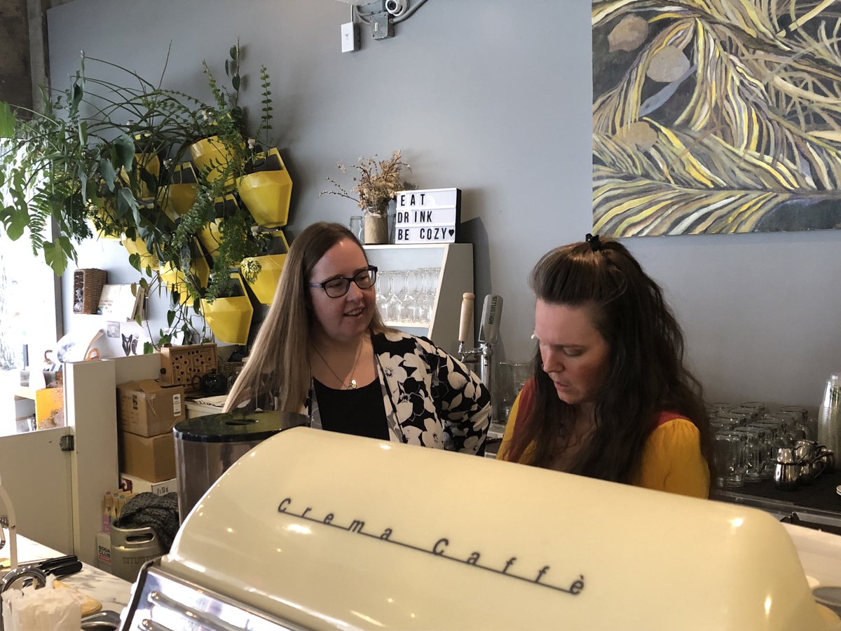 Great chatting with <a href="/nookyeg/">The Nook Café</a> and <a href="/BredinCentre/">Bredin Centre</a> about how the $15/hour minimum wage that starts on Oct 1 will benefit hundreds of thousands of Albertans, the vast majority of them adults, and many of them parents. #ableg #abpoli #abndp