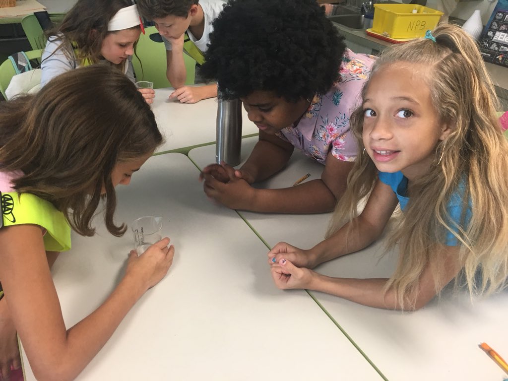 MrsQuadagnoTCS's tweet image. Experimenting with solutions and chemical changes! Vinegar + salt + dirty pennies = clean pennies! Ss observing a quick chemical change. #5thLearning #5thScience #TCSscience