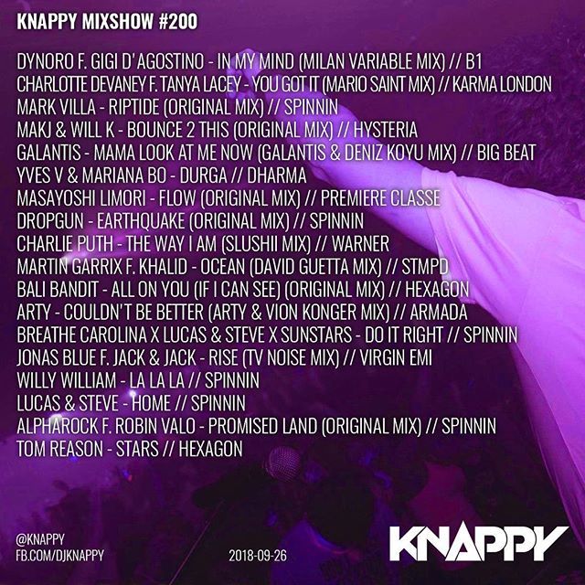 knappy's tweet photo. It’s that time of the week!  Get your pre-game on!!! https://t.co/NebG7q29OF
Sign up to receive my mix show directly in your email box.  #edmfamily #plurlife #mixshow  #housemusic https://t.co/i2CTlCbFxS https://t.co/0TOKTAatNX